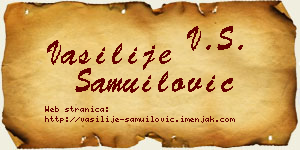 Vasilije Samuilović vizit kartica